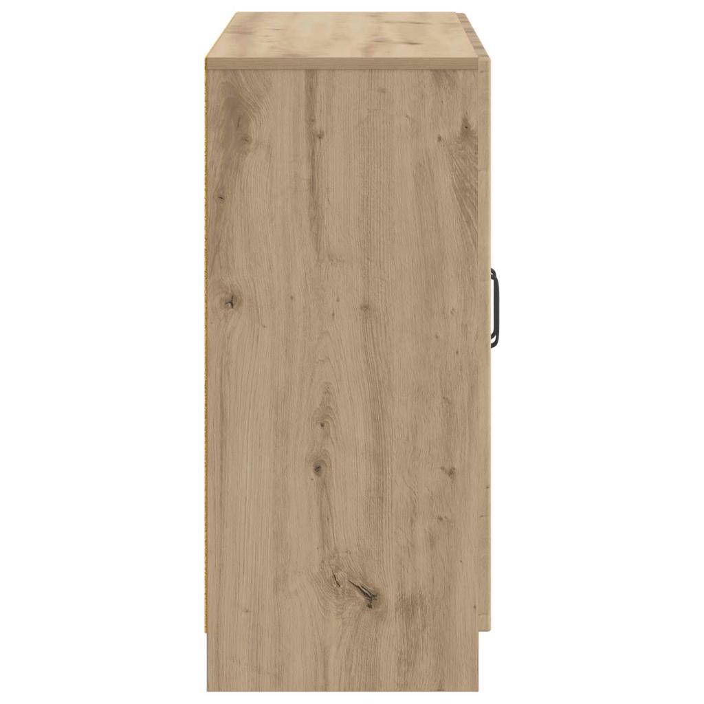 Artisan Oak Sideboard 89 X 34.5 X 77 Cm Particleboard