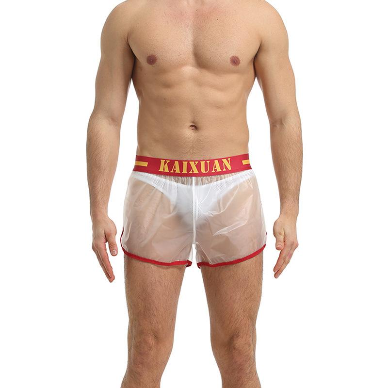 

Men S Transparent Waterproof Beach Shorts Loose Swim Trunks Sexy Swimming Swimsuit Boardshorts Bathing Suit Rain Travel Clothing S&1pc