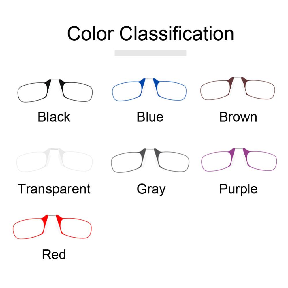Mini Nose Clip On Reading Glass Men for Women Rimless Portable Magnifying Presbyopic Glasses Eyewear Ladies