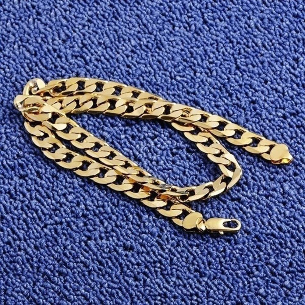 Herren 18K Gold Halskette Mode Herren 18K Gold Halskette Cuban Chain Halskette Für Herren Schmuck Geschenke