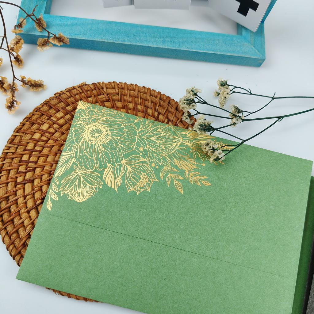 10Pcs Bronzing Envelopes, High-end Gift Packaging Envelopes, Wedding Invitations