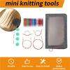 Multifunction Mini 5.5Cm Aluminum Circular Knitting Needles Set 3-8Mm Weaving Tools Removable Ring Needle Set Sewing