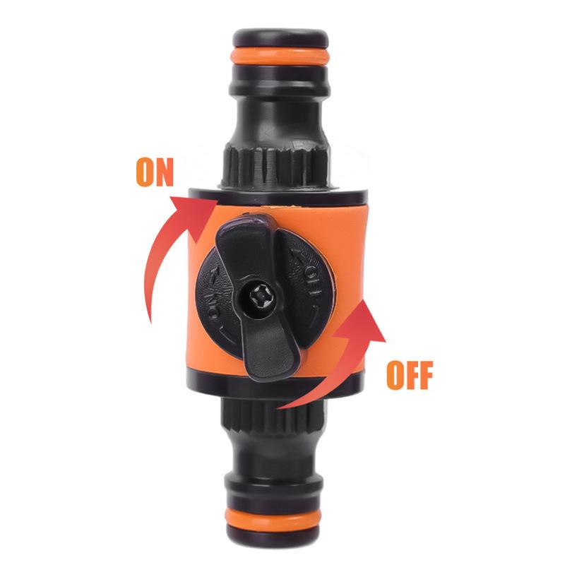 16MM Equal Garden Hose Shut Off Valve Fitting Garden Hose Quick Connector Tubing Tap Adapter Joint for Watering Irrigation