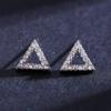 MODIAN 925 Sterling Silber Einfache Dreieck Ohrstecker für Frauen Helle Klare CZ Statement Hochzeit Schmuck Weiblich