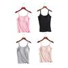 Adjustable Straps Sleeveless Solid Color Modal Bra Vest Women Padded Sling Casual Bra Tank Top