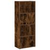 Bookshelf Smoked Oak Finish 40 X 24 X 102 Cm Engineered Wood
