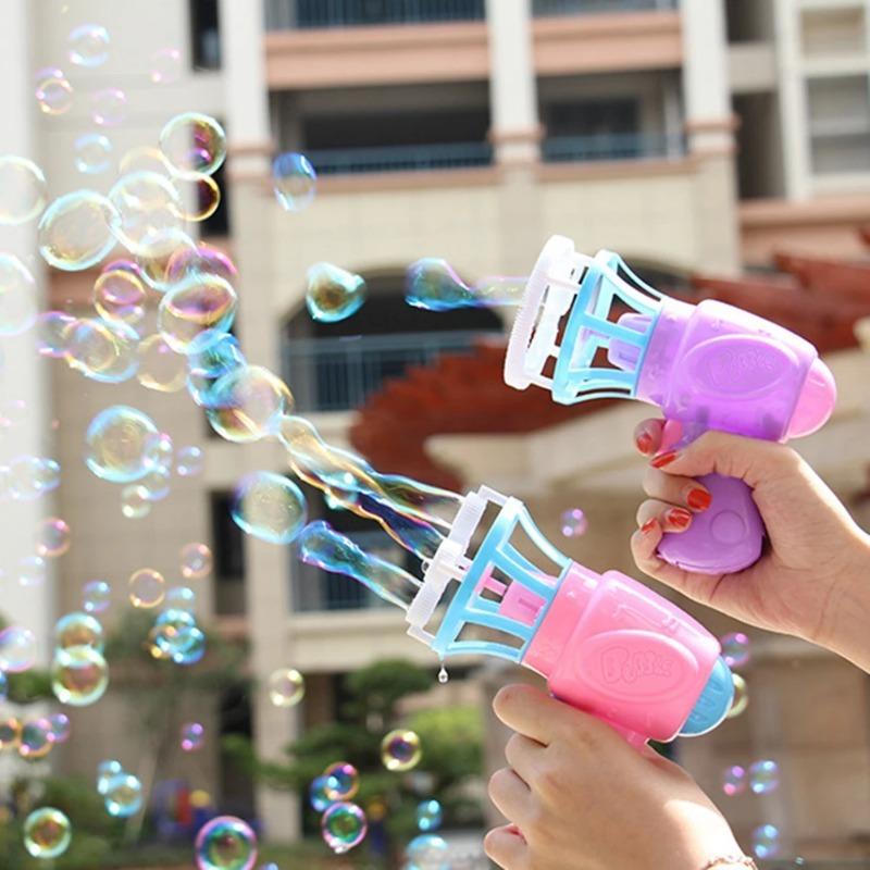 Bubble Gun Creative Bubble In Bubble Toys Soap Bubbles Machine Blower Maker Summer Outdoor Party Games Toys for Kids Boys Girls
