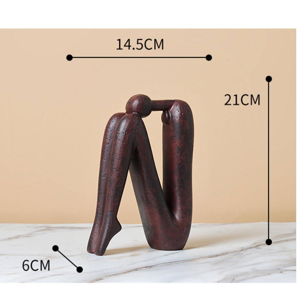 Nordic Minimalist Ceramic Sculpture Abstract Humanoid Figurine Ornaments Home Decoration Creative Desktop Ornaments Unique Gift