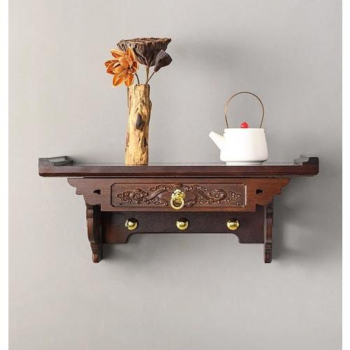 Wall-Mounted Buddhist Altar Stand, Shinto Shrine, Home Meditation and Prayer Stand/Day of the Dead Altar Holder, Buddhist Altar Incense Rack (60cm (23