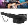 Guitar Strap Leather Adjustable Shoulder Belt Instrument Accessory for Bass Black