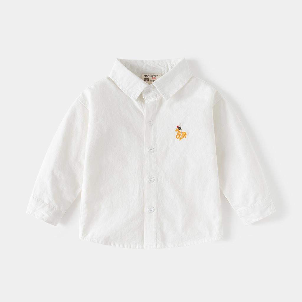 Boys Denim Shirt 2025 Autumn New Spring and Autumn Baby Long-sleeved Shirt Korean Version of Children's Top