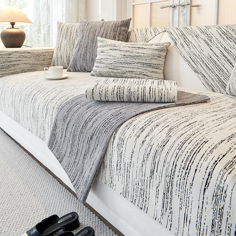 Sjönille Fire sesonger Universell Sofapute Nordisk Høykvalitets Sofatrekk Stoff Sklisikker Ryggstøtte Håndkle