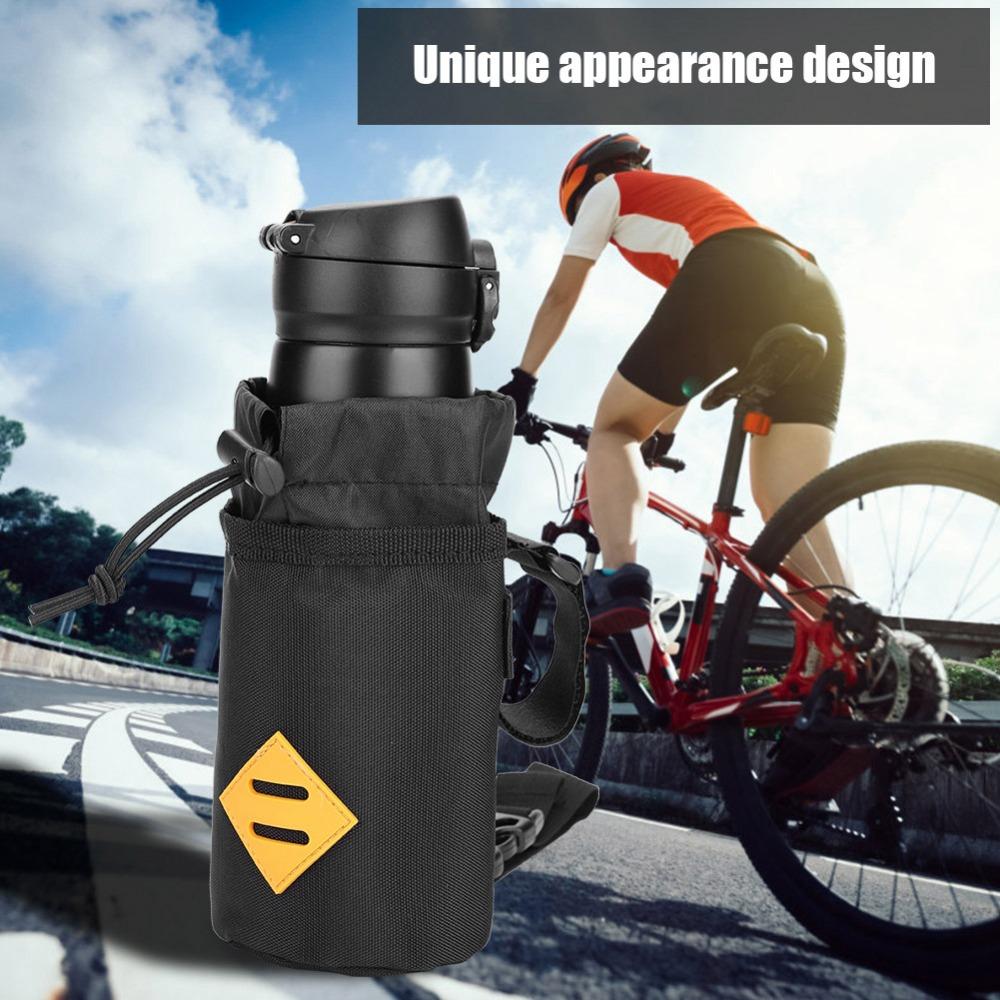 With Straps Bicycle Water Bottle Bag Cycling Bottle Carrier Bike Front Storage Accessory