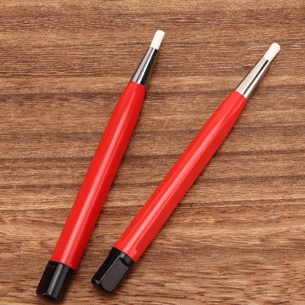 2pcs Fiber Rust Removal Brush Pen Watch Parts Polishing Cleaning Tool
