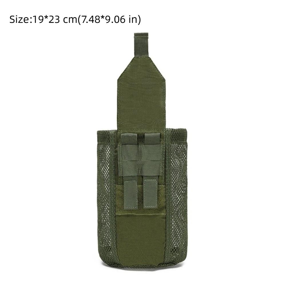 Faltbare Munitionstasche Kordelzugverschluss Netzdesign Mini-Aufbewahrungstasche mit Lanyard Multifunktionaler Roll-Up Organizerbeutel Camping