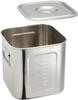 Endo Shoji Commercial Deep Square Kitchen Pot with Graduation Made of Molybdenum Stainless Steel AKK05019 19.5cm (Handle)