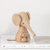 Nordic Style Oak Elephant Figurines, Lucky Wooden Animal Crafts, Room Decoration and Gifts, Home Interior Decor Ornaments