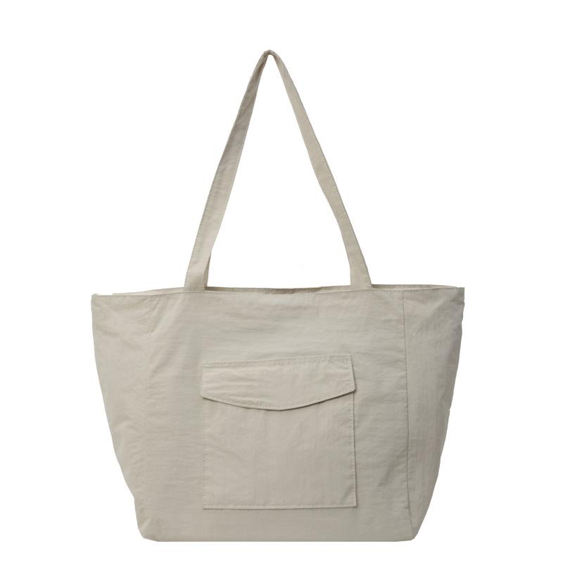 Casual big bag women 2025 new simple canvas bag fashionable portable shoulder bag large capacity commuter tote bag
