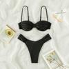 Women's Split Bandeau Bikini Fashion Sexy Swimsuit