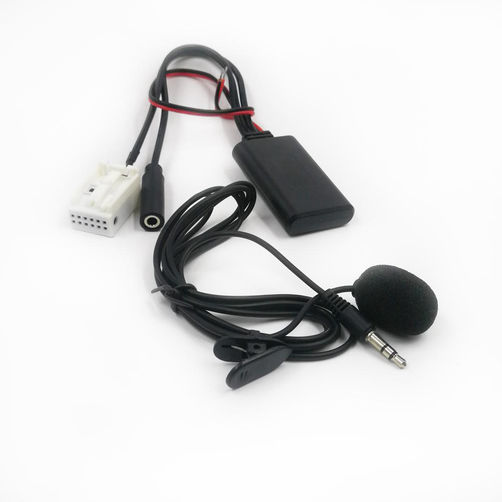 Car Bluetooth Module AUX-in Audio MP3 Music Adapter 12Pin Connector Microphone Handsfree for Peugeot RD4 Radio Model