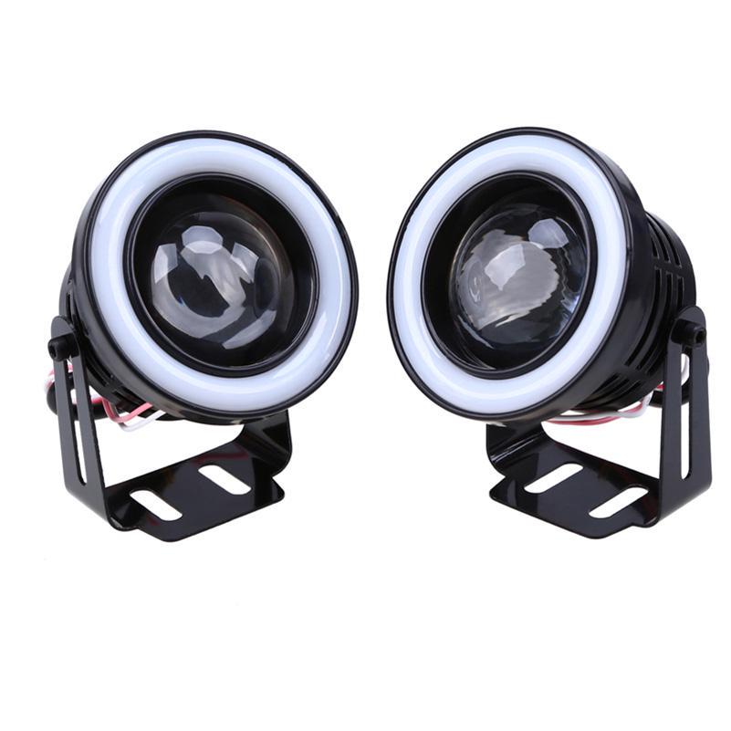 2pcs COB Xenon White LED Angel Eye Fog Lights 30W Truck Lamp