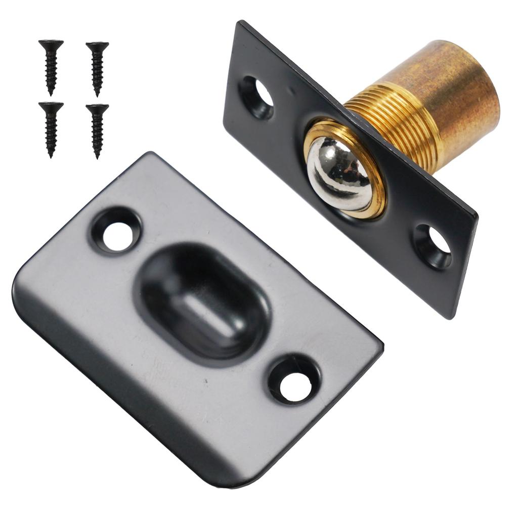 Latch Door Catch Adjustable Brass Steel Door Replacement Roller Ball Spring Catch Lock With 4x Screws High Quality