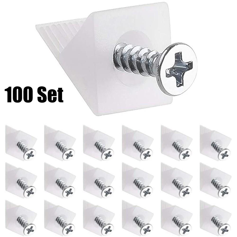 

100 x Repair Fixing Drawer Chest Bottom Sagging Support Mending Mend Wedge Screw