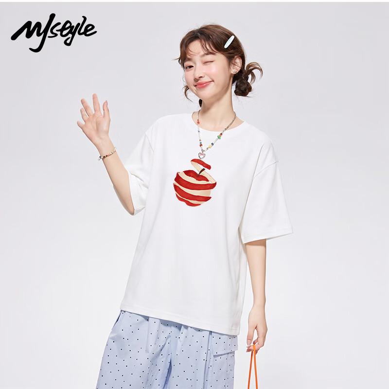 MJ STYLE Cute Print Cotton Loose T-Shirt