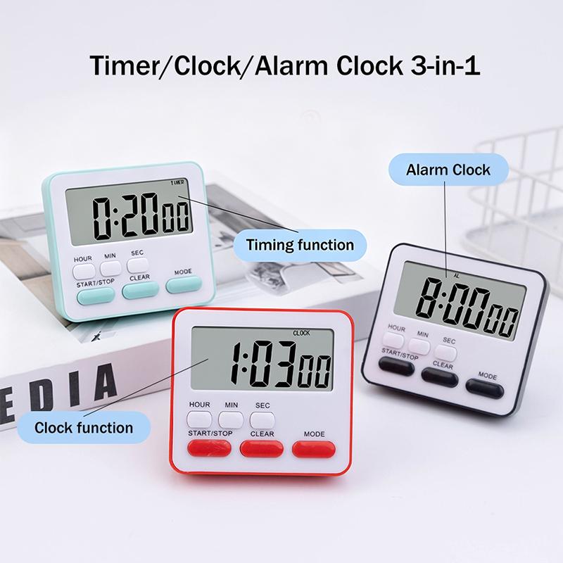 Digital Display Cooking Alarm Clock Kitchen Timer Sleep Stopwatch Clock House Countdown Kids Student Learning Time Manager