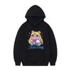 Sailor Moo Deng Funny Meme Hoodie Baby Hippo Pullover Hoodies Men Women Y2k Cartoon Sweatshirt Male Cotton Oversized Pullover