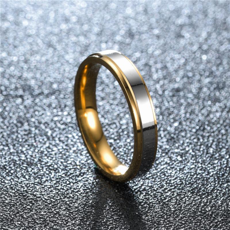 Ramos Stainless Steel Wedding Ring Simple Couple Ring 4mm 6mm Width Band Ring for Women and Men Memorial Day Engagement Gift