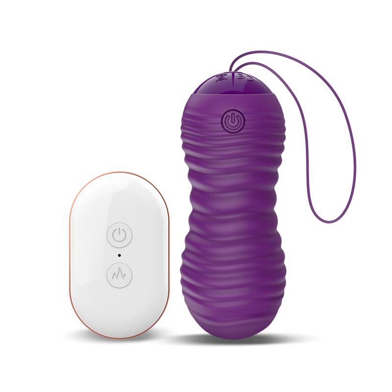 Orio Vibrating Egg and Telescopic Movement Up and Down Remote Control Purple