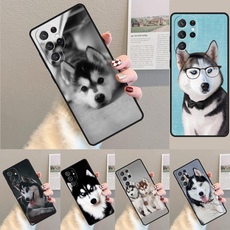 Animal Husky cute Puppy Dog Phone Case for Samsung Galaxy note 10 pro S26 Ultra S23 S24 FE S25 S21 S22 PLUS shockproof Cove