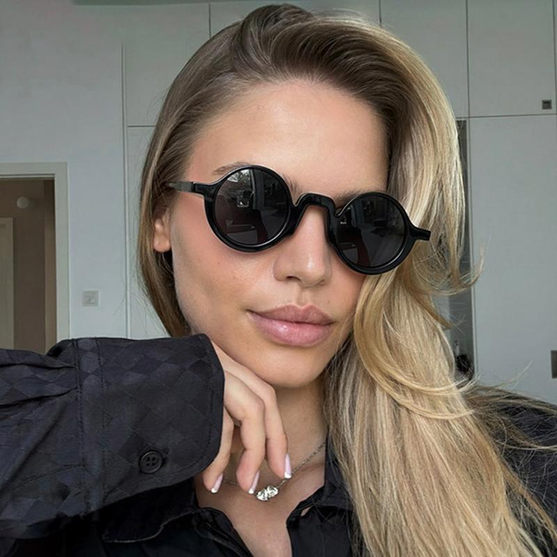  New Retro Small Round Punk Women Sunglasses Fashion Green Shades UV400 Trending Men Leopard Sun Glasses