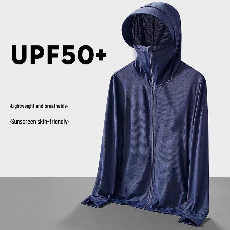 Ice Silk Hooded Anti-UV Sun Protection Jacket 2024 - Breathable, Removable Visor for Outdoor Casual Wear