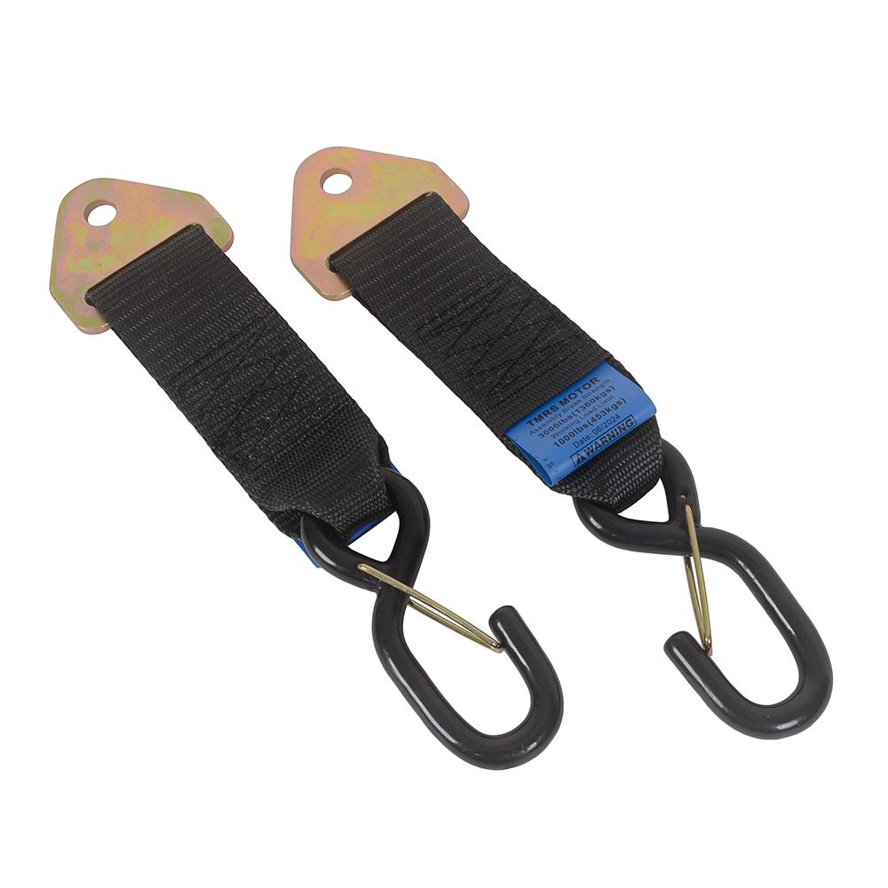 Tie Down Adapter Straps S-Hooks Convert Bolt On Auto Retractable Ratchet Straps to Straps Connecting Bands