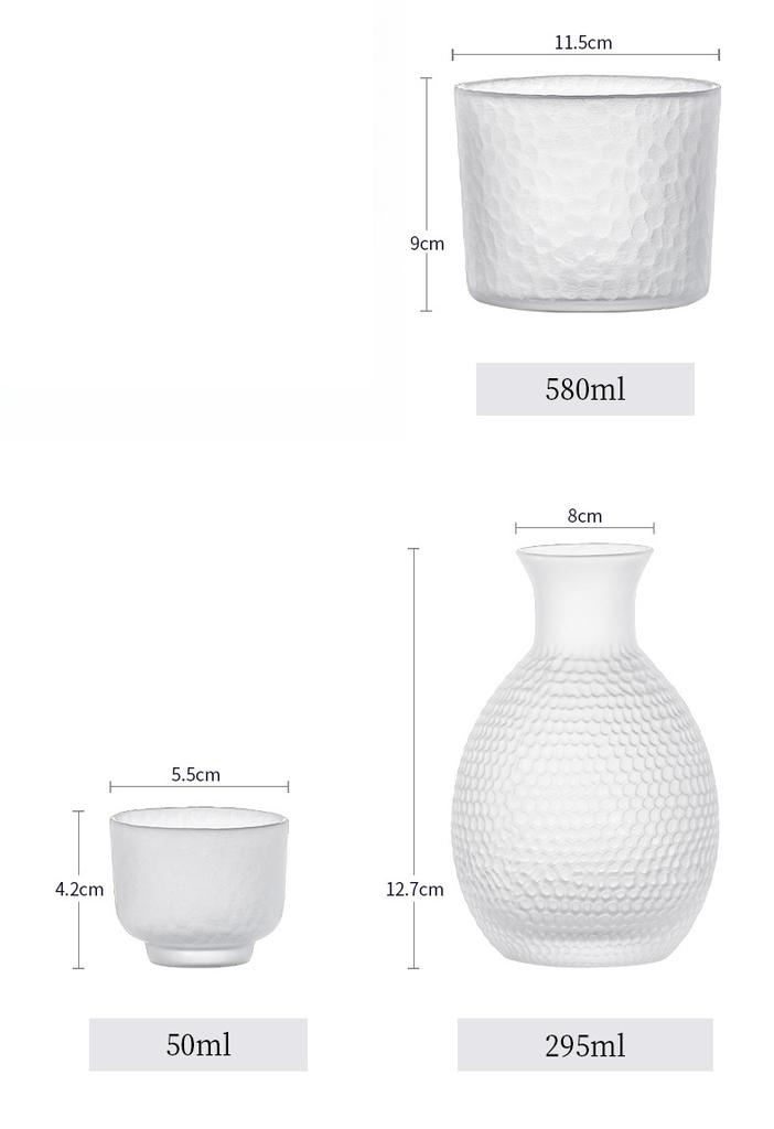 Japanese Glass Bar Sets Sake Pot Sake Set Wine Dispenser Chinese Baijiu Soju Shot Whisky Glass Flask Barware Gift Wine Decanter