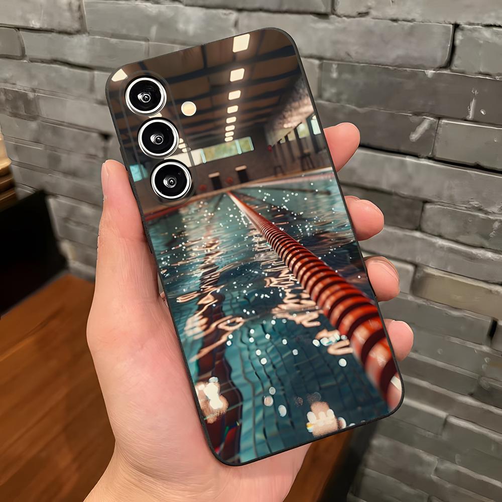 Swimming Pool Water Phone Case For Samsung A25 A13 A33 5G A54 A36 A35 A56 A52 A14 Shockproof Soft Cover