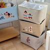 Foldable Cartoon Linen Storage Basket for Toys and Clothes