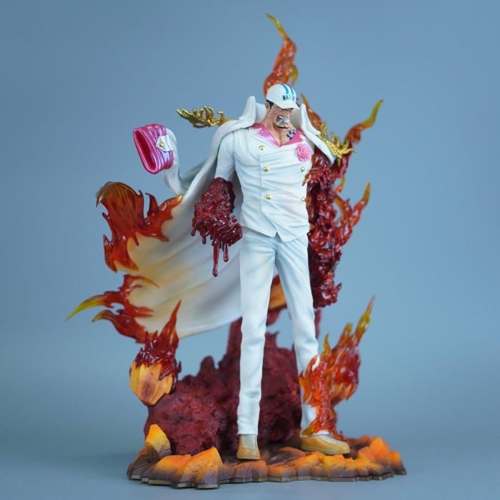 One Piece LZ Akainu Run Fist Figura de Anime Can be Glowing move PVC 11.81Inch/30cm Combat Mode Collect Mode ornament Toys Gift