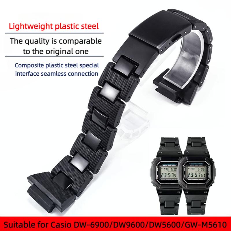 

For Casio G-shock DW-6900/DW9600/DW5600/GW-M5610 High Quality Plastic Watchband Men Watch Strap Wristband Bracelet Accessories 16mm