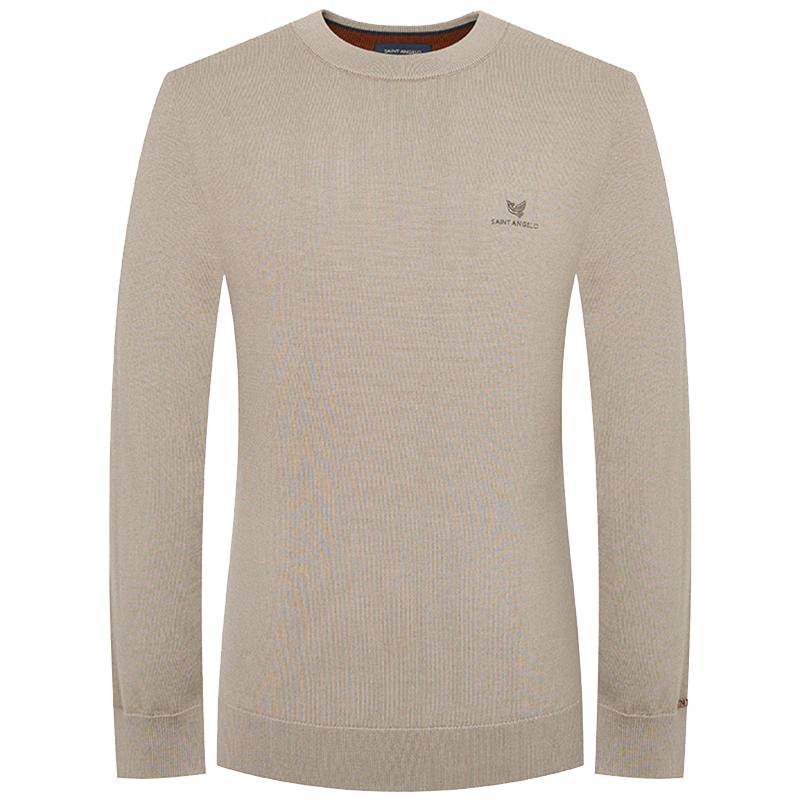 

Мужской свитер Baoxiniao из шерстяного трикотажа с круглым вырезом 2XL