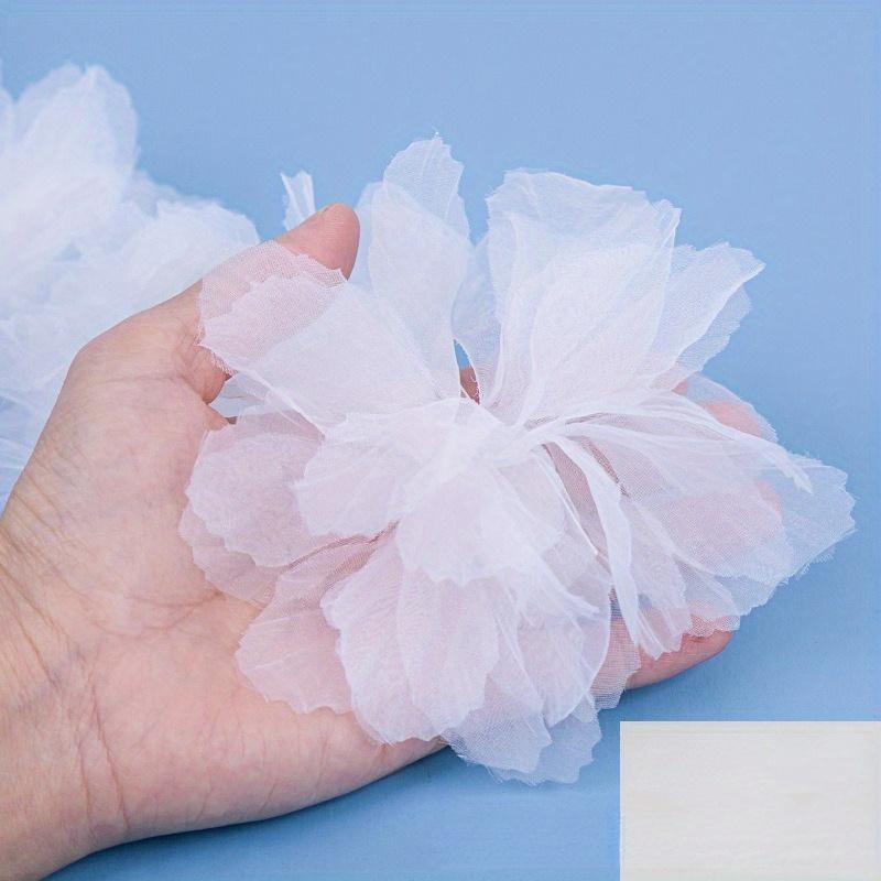 

5 шт. Кружево Трехмерный Градиентный Рендеринг Евгения Сделай Сам Ручная Работа Цветочная Одежда Обувь Головные Уборы Головной Убор Аксессуары для Торта Шифон