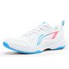 Li Ning Flying Eagle Slip Resistant, Abrasion Resistant, Breathable Badminton Shoes Unisex White Blue AYTU001-2