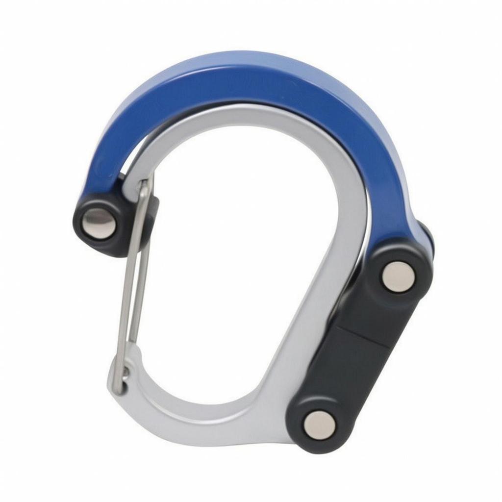 DShaped Carabiner Hook Lightweight Aluminum Alloy with SelfClosing Gate Compact Hanging