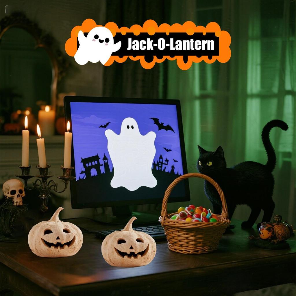 Halloween Pumpkin Lantern Light Up Pumpkin Decorations Halloween Decorations Home Props Party Supplies LED Lamps Tabletop Decor