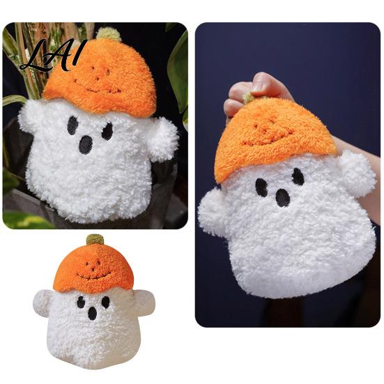 Fluffy Decorative Throw Pillow Pumpkin Ghost Plush Doll Soft Stuffed Toy for Halloween Decoration Spooky Cute Room Decor Pillow Holiday Gift