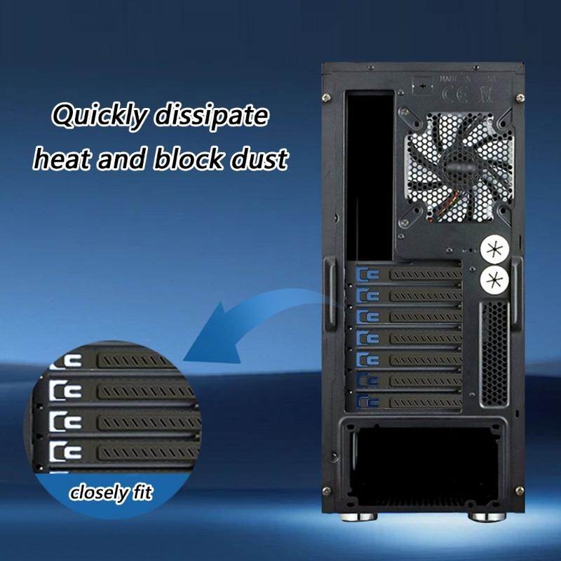 5 Stück 12 cm Metall-PCI-Steckplatzabdeckungen Staubschutzbleche für PC-Erweiterungssteckplätze Bieten lange Beständigkeit gegen Staub und Abnutzung