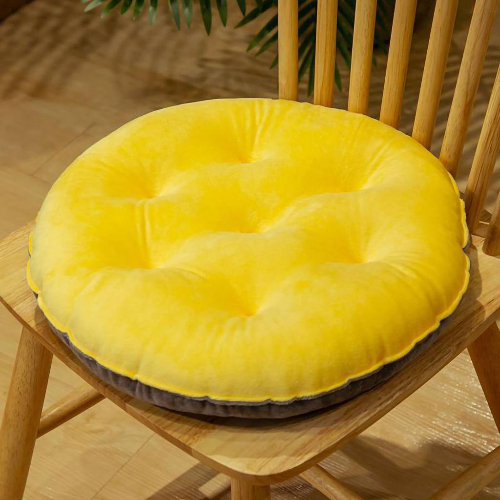Seating Cushion Cute Color Matching Warm Plush Comfortable Fill Chair Pillow for Autumn Winter