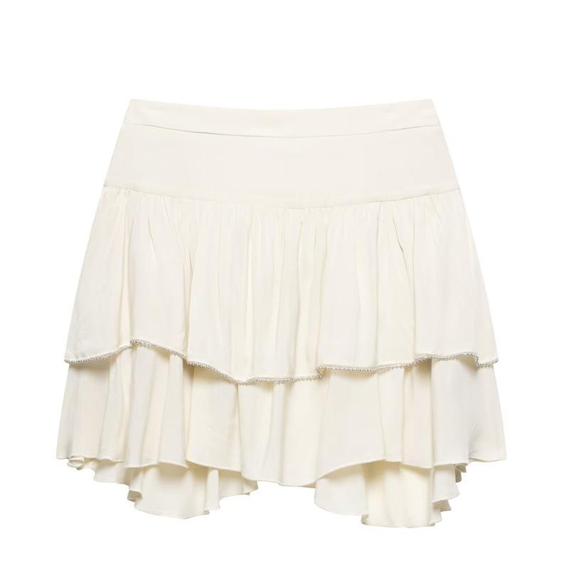 TAOP&ZA Women's Summer Fashion Ruffle Hem Skirt